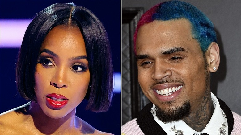  Kelly Rowland amkingia kifua Chris Brown kwenye Tuzo za American Music Awards