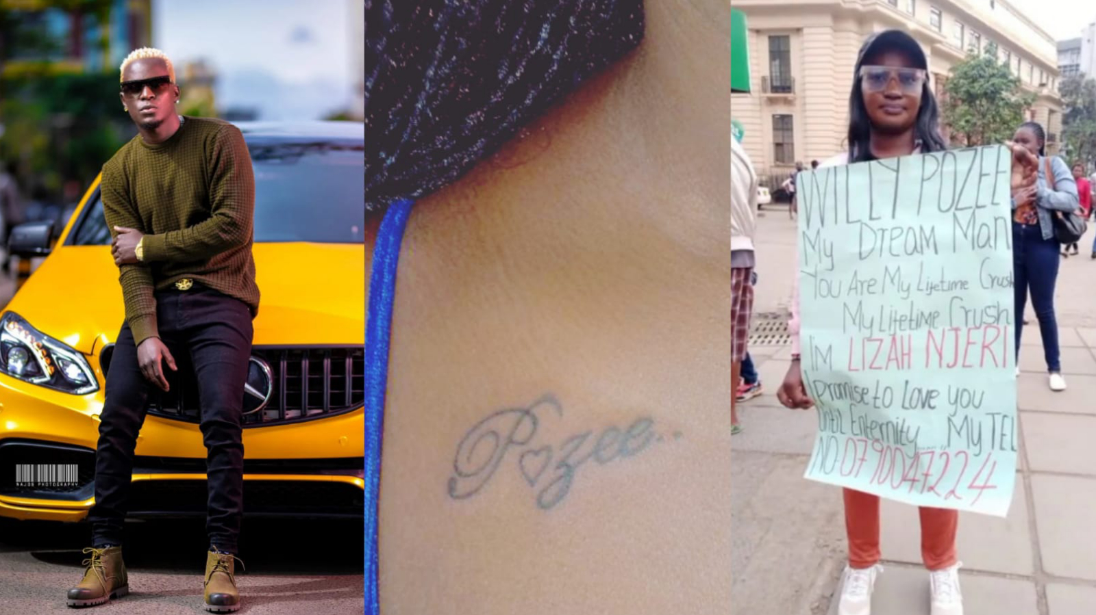  Shabiki Achora Tattoo Yenye Jina la Willy Paul Kifuani Mwake