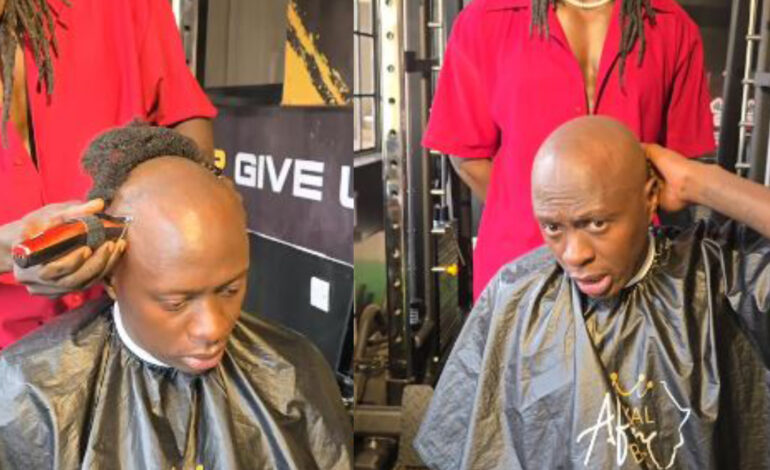  Oga Obinna Aonyesha Heshima kwa Hayati Raila kwa Kunyoa Kipara 